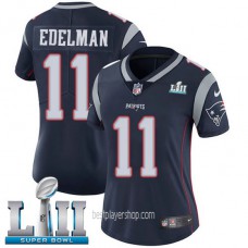 Womens New England Patriots #11 Julian Edelman Game Navy Blue Super Bowl Vapor Home Jersey Bestplayer